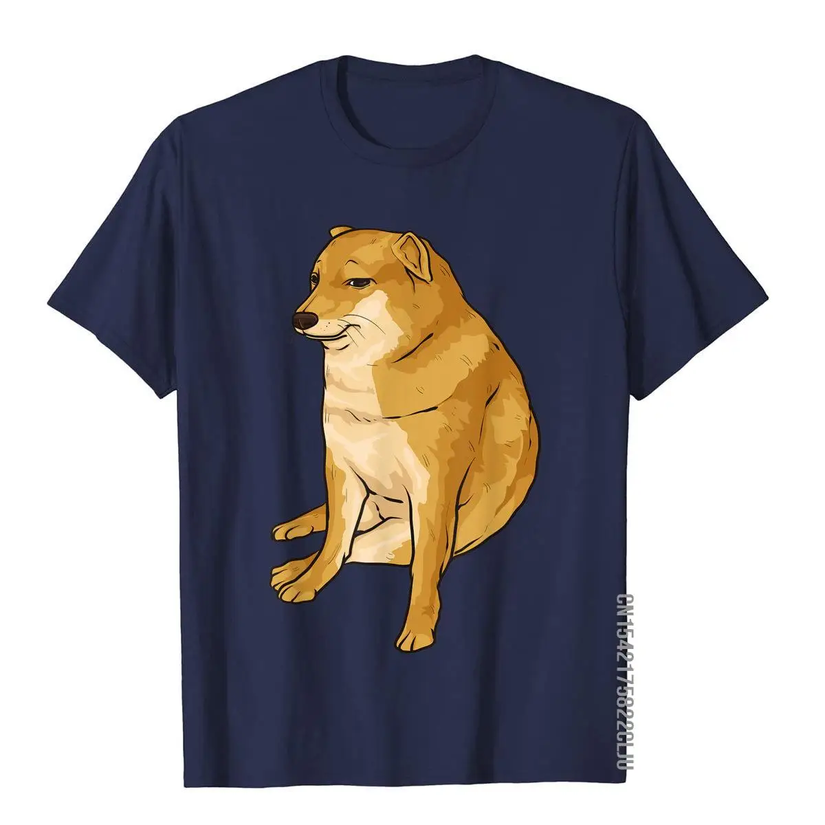 Cheems Dog Funny Shiba Inu Dank Meme T-Shirt__97A1180navy