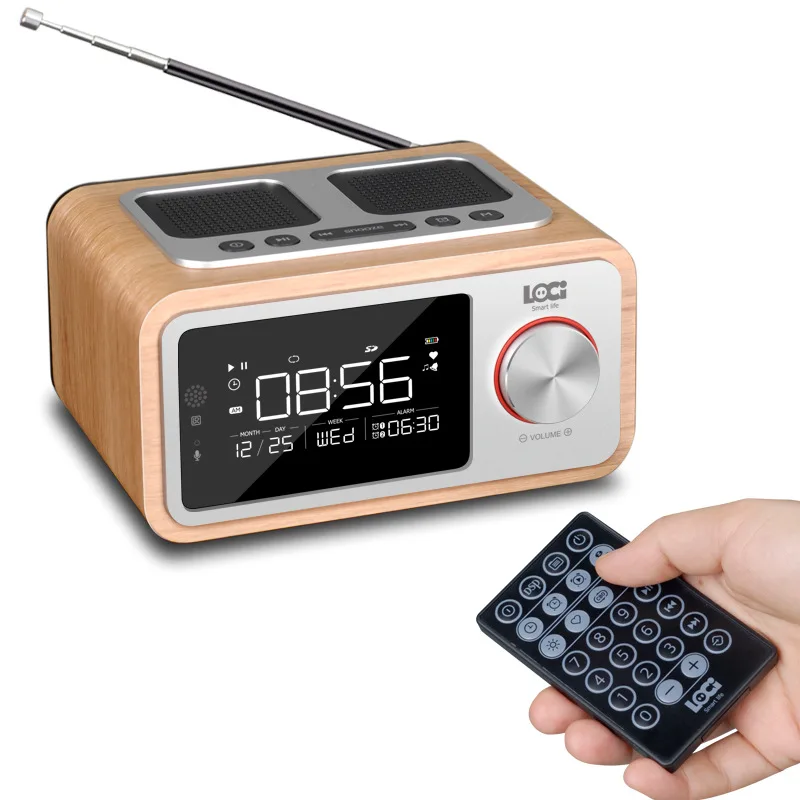 GOLD Bluetooth динамик Будильник FM Радио MP3 плеер дистанционное управление Повтор электронный цифровой дисплей времени TF AUX музыкальный плеер - Цвет: GOLD