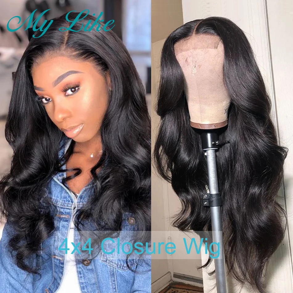 MY Like объемные волнистые человеческие волосы на кружеве парики 13x4 предварительно