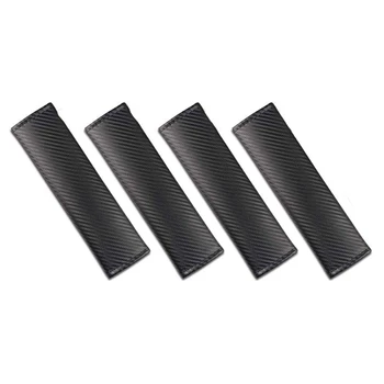

4-Piece Carbon Fiber Automobile Safety Belt Shoulder Protection Automobile Safety Belt Cushion Cover Shoulder Protection Cover