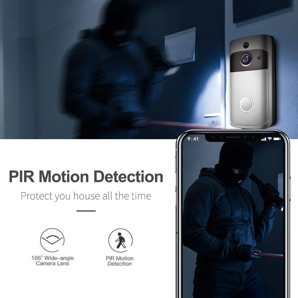 WiFi дверной Звонок IP 1080P камера ночного видения ИК сигнал тревоги дверной звонок беспроводная камера безопасности видеодомофон умный дверной Звонок