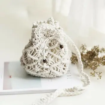 

Bucket straw bag handbags women summer rattan bag hand woven beach bucket bohemian handbag new fashion