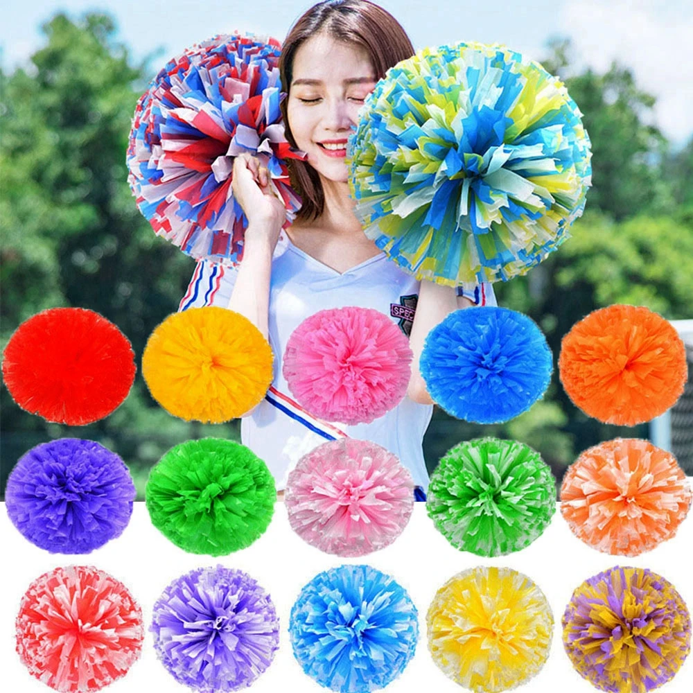 30cm Game Sports Pom Poms Cheerleading Cheering Flower Ball Match Vocal Dance Party Concert Decorator Props Club Supply cheerleading pom poms,cheerleading ball