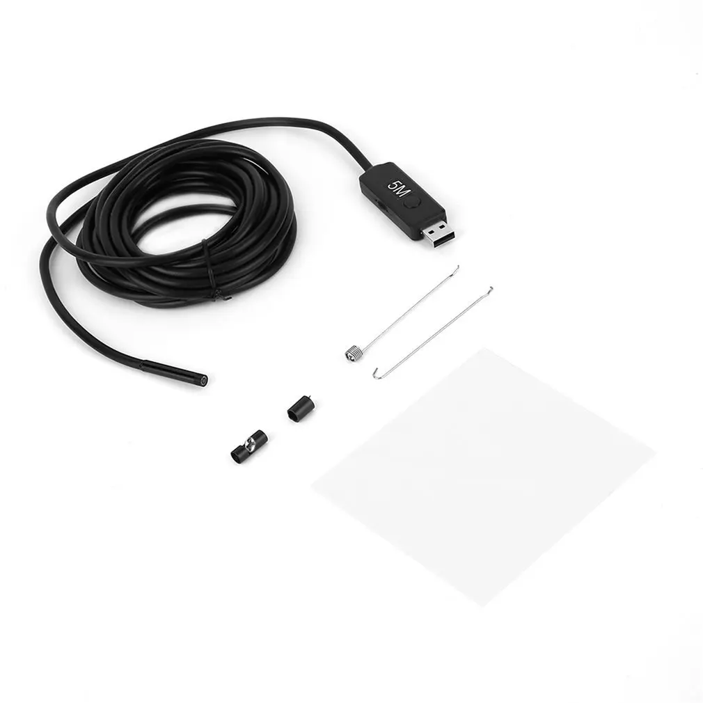 

Waterproof HD 2M 5M 10M 5.5mm Endoscope Mini USB Camera Borescope Photo Capture Inspection Scope 6 LEDs Tube for Android & PC