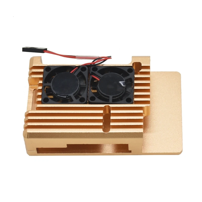 Для Raspberry Pi 4 Модель B+ охлаждающий корпус металлический из алюминиевого сплава чехол вентилятор радиатора