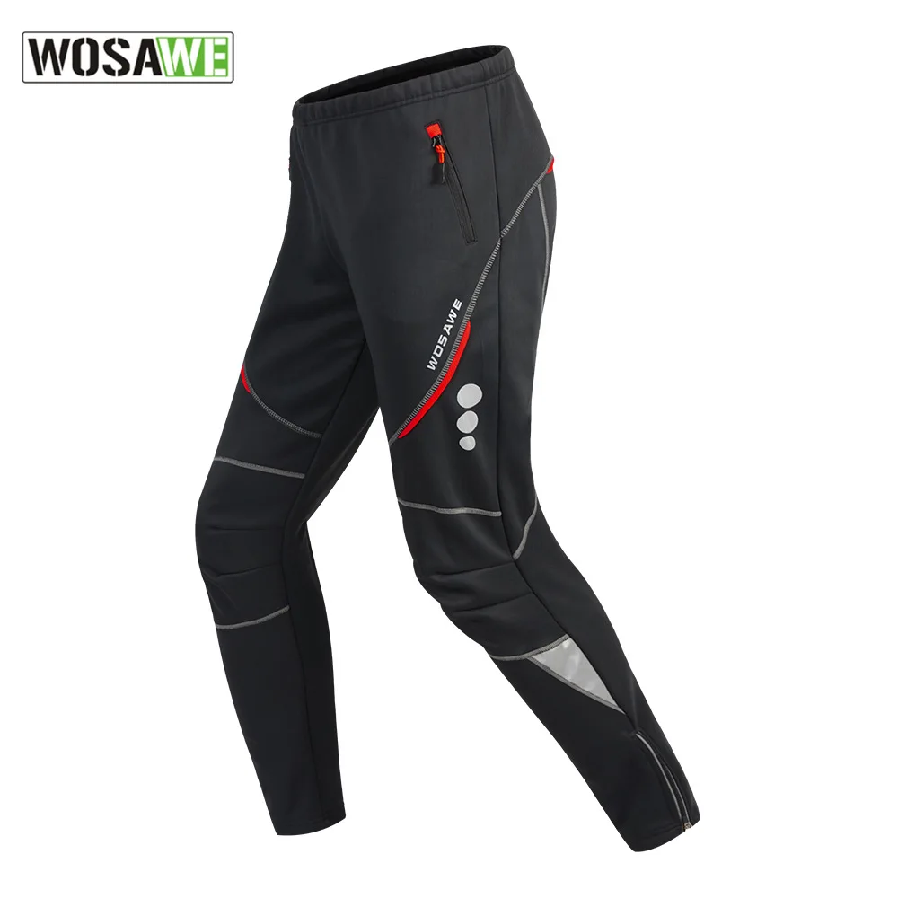 

WOSAWE Men Mtb Cycling Pants Fleece Thickened Warm Bicycle Cycle Riding Clothing Bicycle Bike Cold Proof Bicicleta
