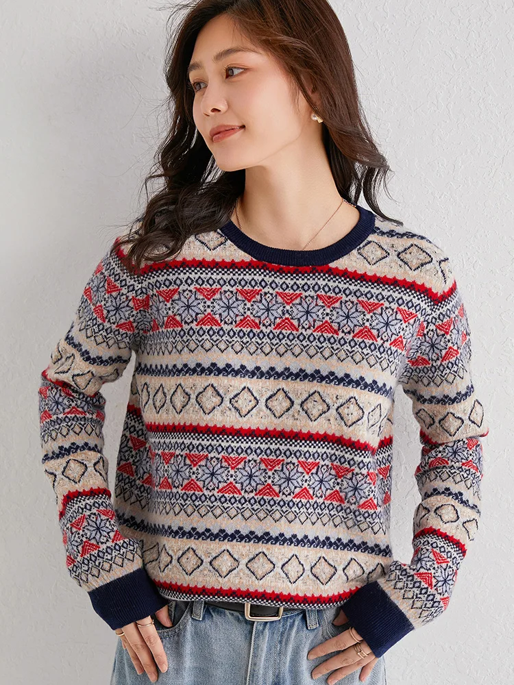 Fair Isle 100% Wool Relaxed Pullover Classic