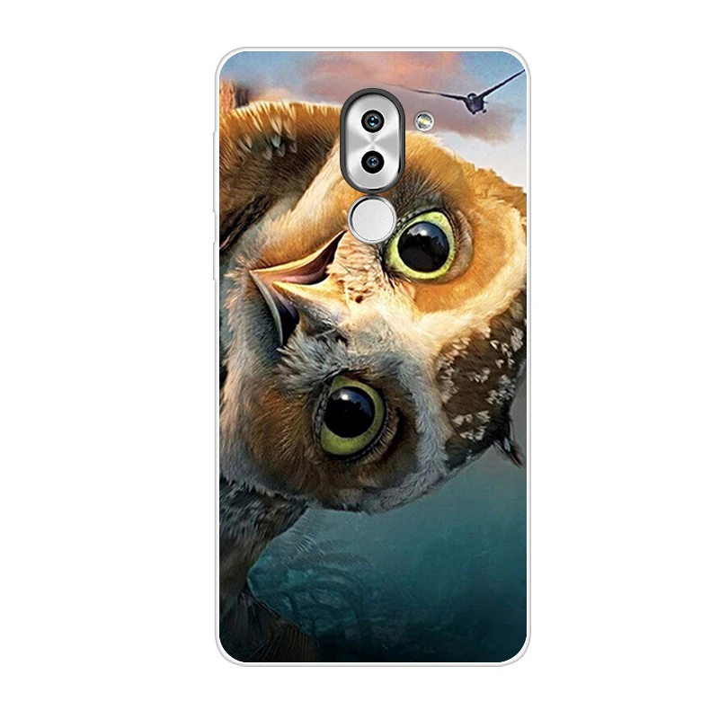 Серебристый Для huawei GR5 чехол из мягкого ТПУ силикона задняя крышка милая картина мультфильма чехол для huawei Honor 6X6 X x6 huawei GR5 - Цвет: Серебристый