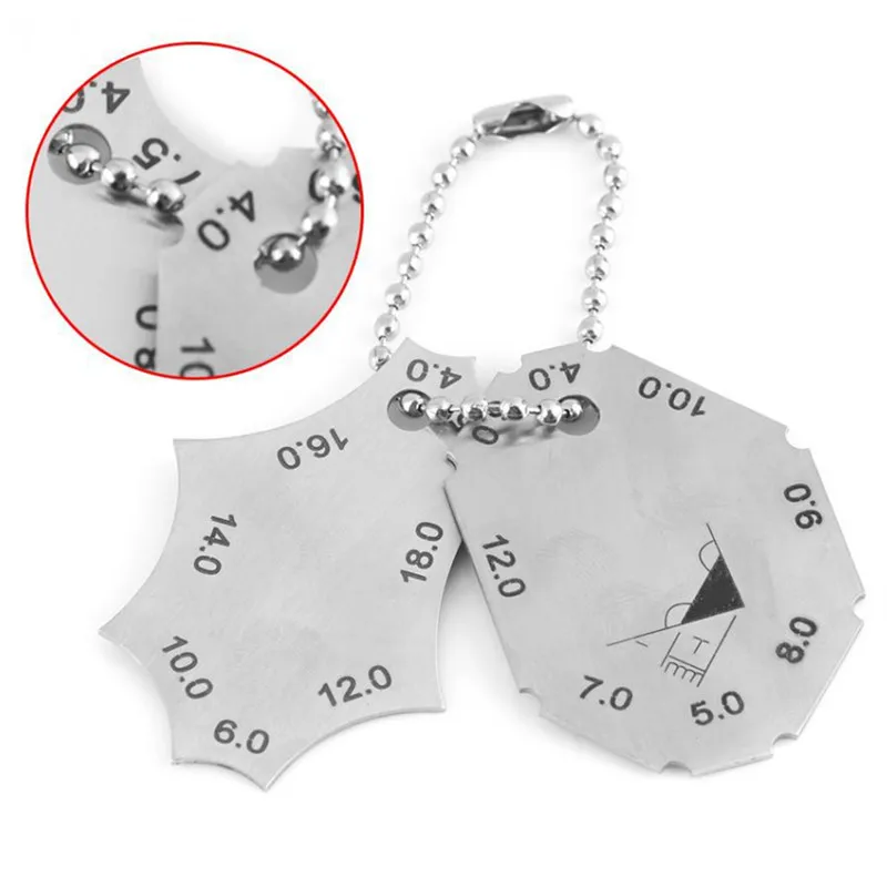 

2pc Stainless Steel Welding Gauge Inspection Ruler Gauge Measuring Tool Welding Measure Tool