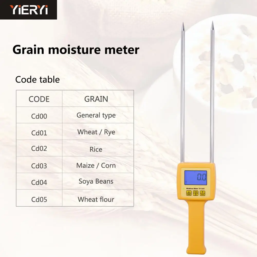 Günstig Digitale feuchtigkeit meter Tragbare Grain Feuchtigkeit Meter verwenden für Mais, Weizen, Reis, Bohnen, Weizen Mehl TK100S