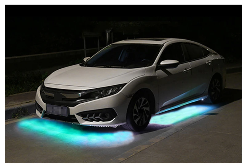 Автомобильная шасси Гибкая светодиодная подсветка Автоматическая RGB подсвечивающая декоративная лампа автомобильная система нижнего тела 12 В аксессуары для светодиодных светильников