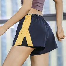 Luobolan летние лоскутные шорты для бега для женщины 2 в 1 быстросохнущие шорты для спортзала свободные спортивные дышащие шорты для йоги