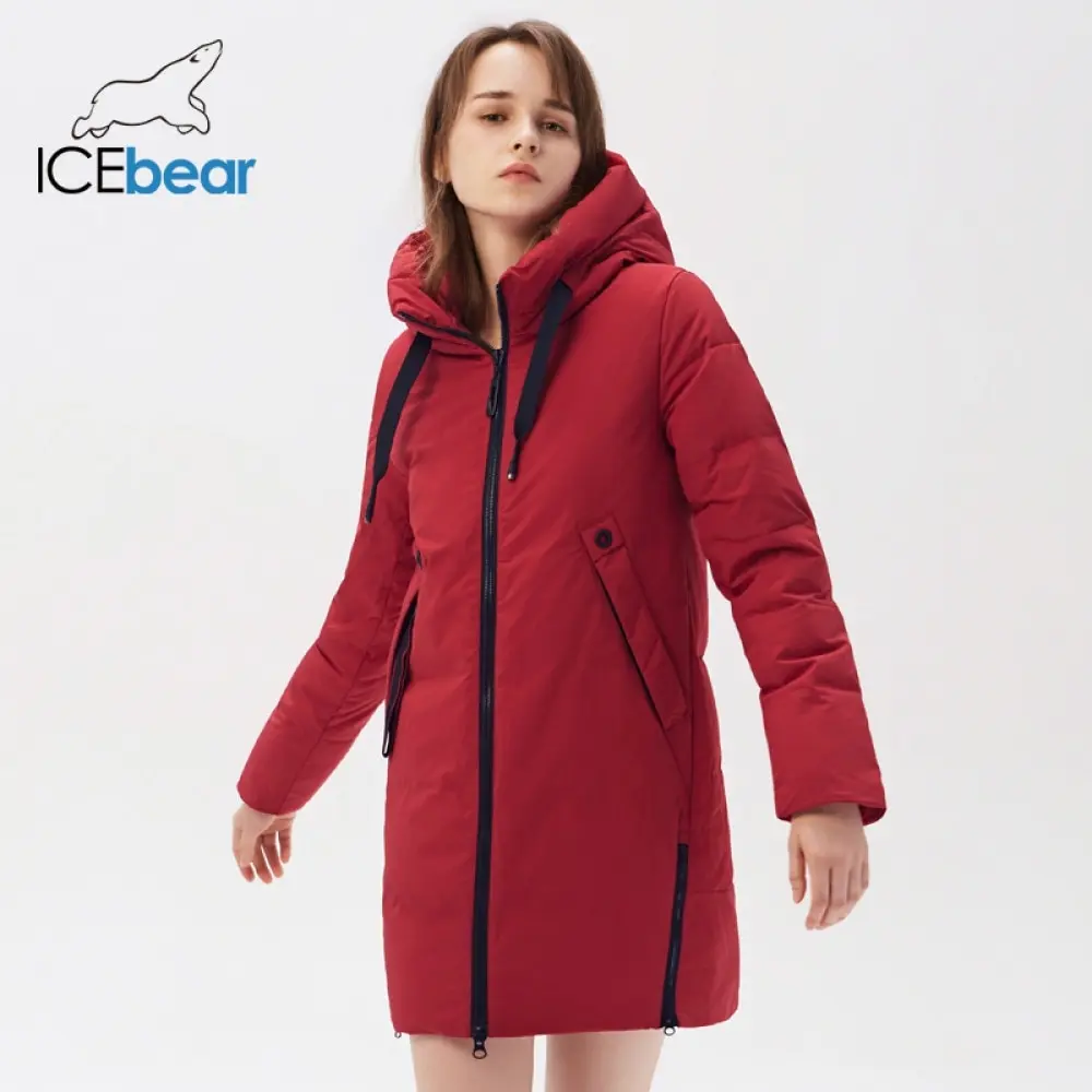 Icebear 2021 мода высококачественная женская куртка с капюшоном зимняя брендовая