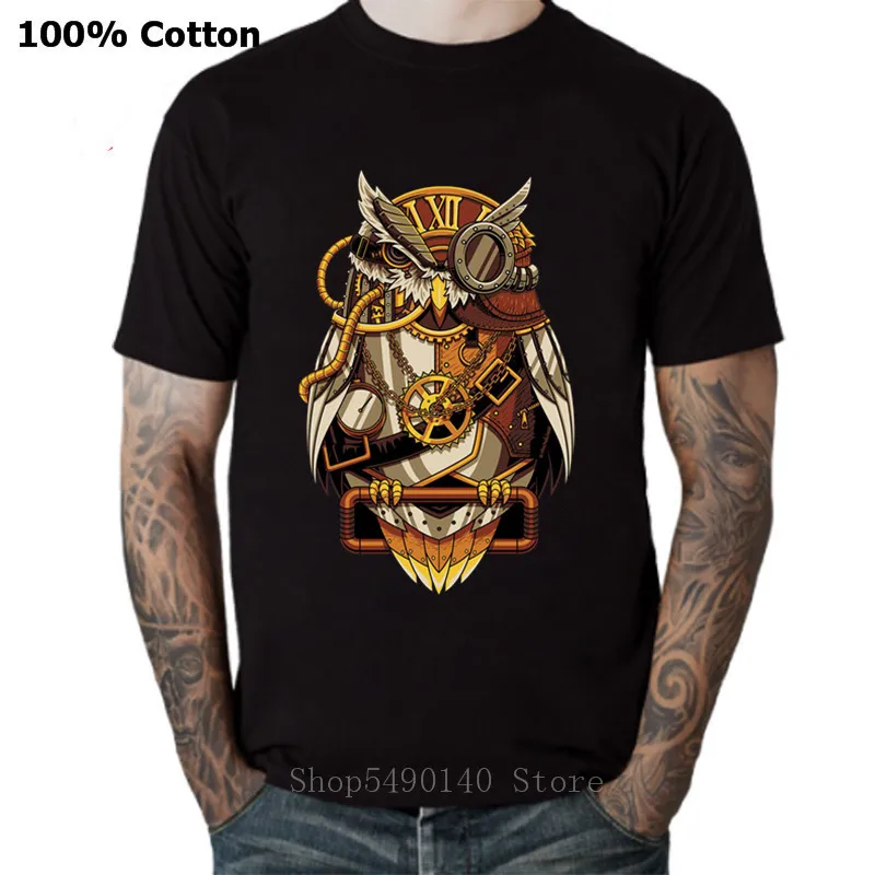 

Graceful Steampunk Night Owl T Shirt Harry Awesome Animal Tops Fashion 2019 O-Neck Short Sleeve Tees Funny Potter-lovers T-Shirt