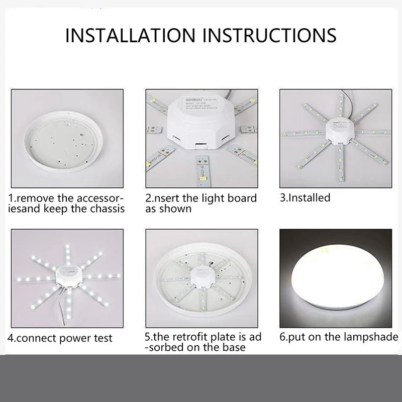 Ceiling Light Source 12W 16W 20W 24W LED Ceiling Lamp Octopus Module Light Board 220V Led Bulb Easy to Install Ceiling light new