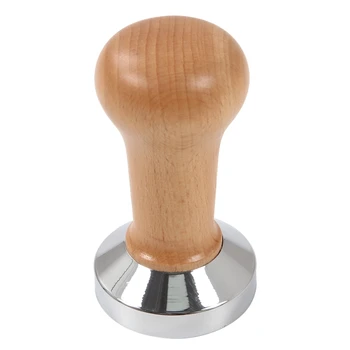 

Coffee Tamper Wooden Handle Barista Espresso Machine Grinder 51mm for Coffee and Espresso Powder Hammer Wood Color