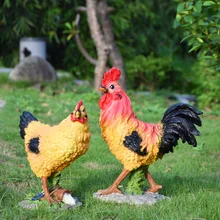 Открытый Дом Сад большой петух стоящий в подсолнух декоративные изделия из полимера парк двора орнамент творческие настольные фигурки