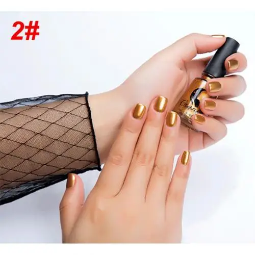 2 Mirror Gold Горячий 6 мл металлический зеркальный эффект маникюрная пилка искусство лак наклейка - Цвет: 2 Mirror Gold