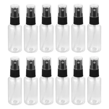 

12 Pcs 30ml Portable Travel Plastic Clear Bottle Transparent Refillable Bottles Shampoo Lotion Bottle Liquid Cosmetic Bottles