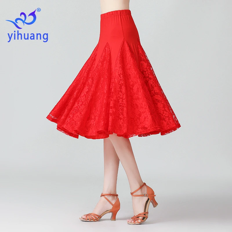Elegant Dance Wear Practice Skirt Ballroom Latin Skirts Performance Wear Outfits Tango Waltz Dancing Skirts