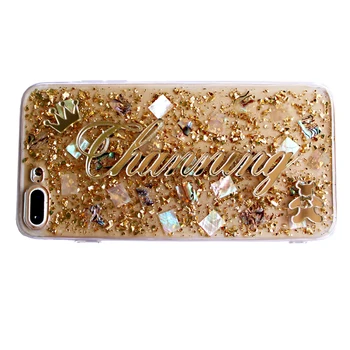 

for iphone 11 pro 7 8 plus XR XS MAX for samsung s10 note 10 Personality flake soft cover Unique Custom name Glitter Phone case