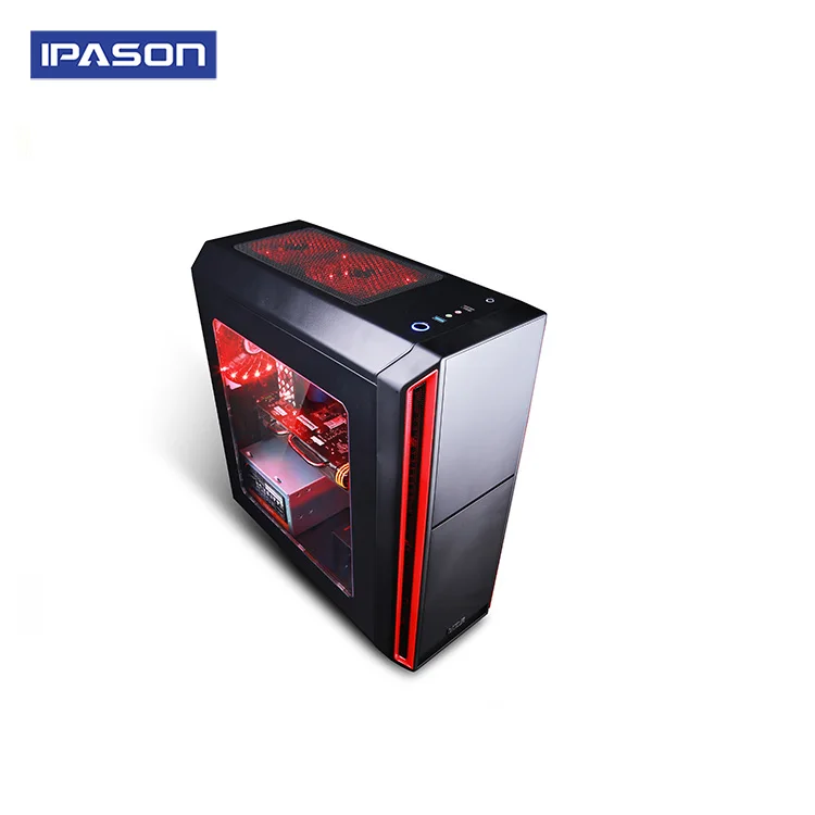 IPASON A5 игровой ПК Intel Quad Core i3 9100F DDR4 4G 8G RAM 120G + 1T SSD/игровая карта 1050TI настольный