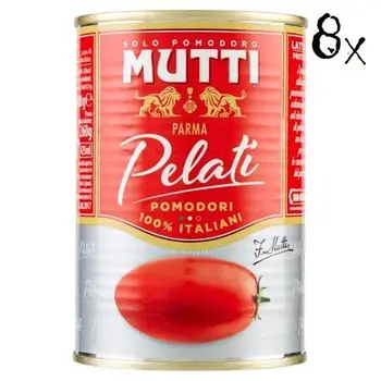 

8x Mutti Pomodori Pelado Ciruela Tomates 400g. Â¡100% Italiano!
