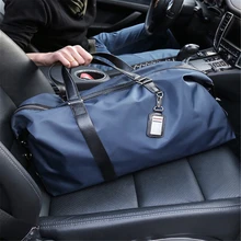 

Mtong Blue Large Capacity Travel Bag Fashion Weekend Fitness Handbag Luggage Oxford Textile Waterproof And Anti-Theft Fabric