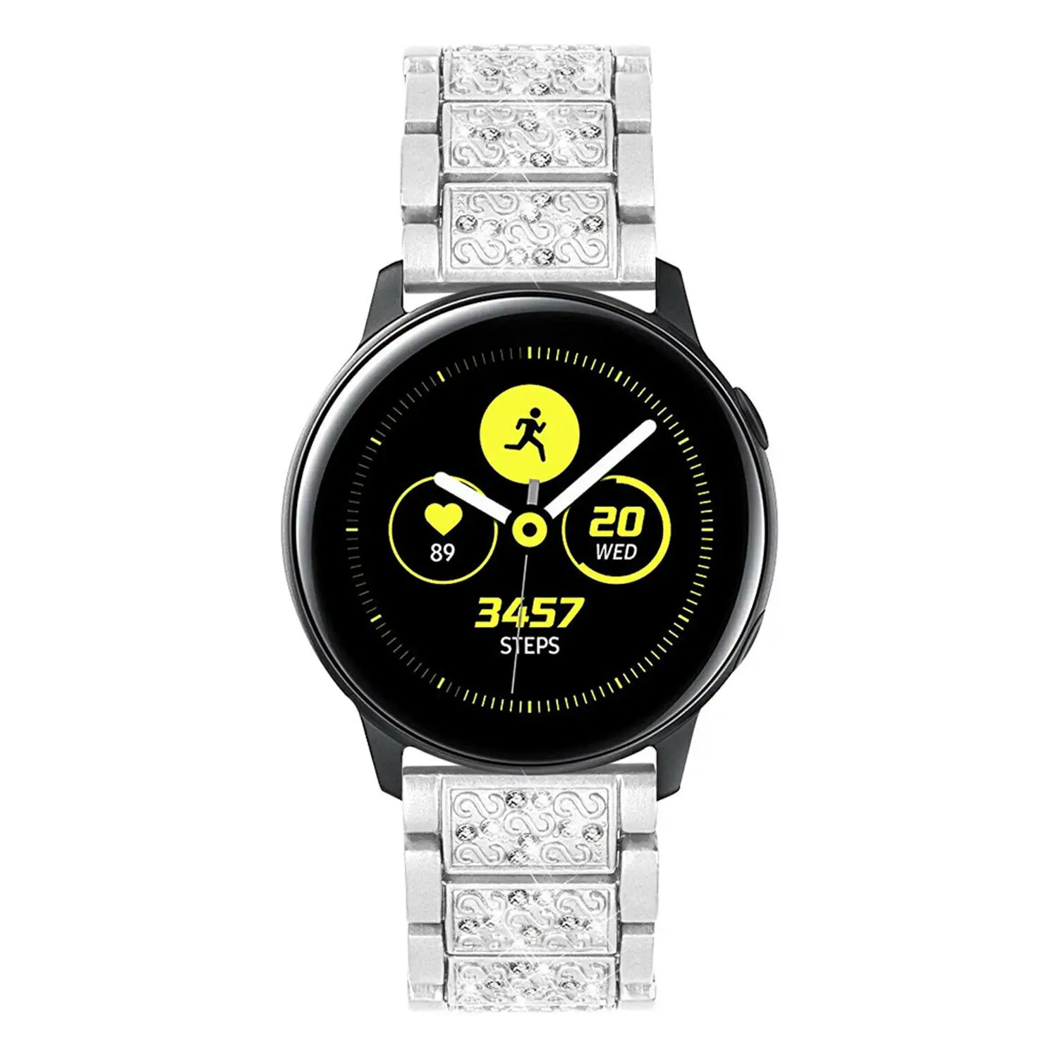 Huawei Watch GT ремешок из нержавеющей стали для samsung Galaxy Watch 46 мм 42 мм активный ремешок для часов Bling Замена ремешки для часов
