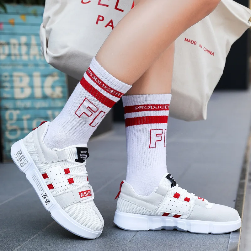 

2019 New Style Enlightenment Couples Korean-style Casual INS Women's Breathable Versatile MacBook Shoes Net Red Dad Shoes Athlet