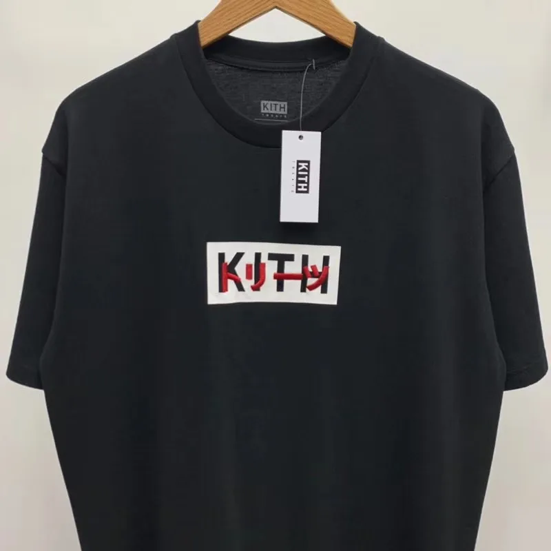 2020ss вышивка коробка логотип KITH футболки для мужчин и женщин 11 высокое качество