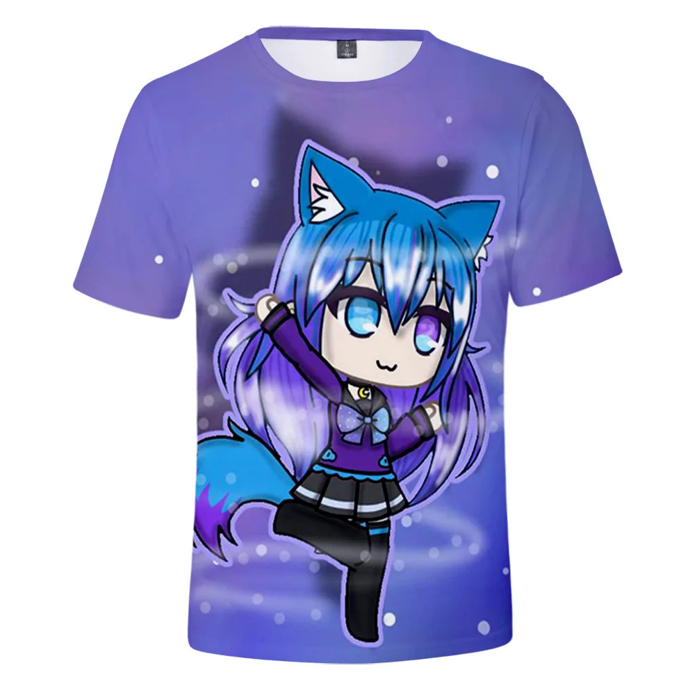 Novo anime gacha vida jogo kawaii 3d moda masculina camiseta harajuku  streetwear tshirts meninas meninos topos camisetas roupas - AliExpress