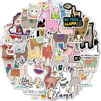 

BH1014 Blinghero 50pcs/set Cartoon Alpaca Stickers DIY Bike Travel Luggage Phone Guitar Laptop Waterproof Classic Toy Stickers