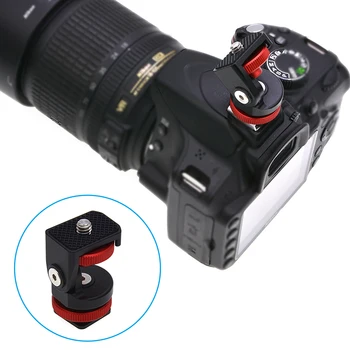 

Mini Hot Shoe Adjustable Mount Holder Bracket with 1/4in Screw for Video Camera Monitor Fill Light FKU66