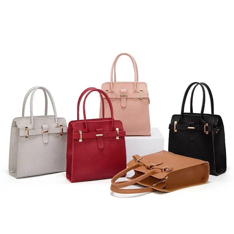 Новинка 2020 модная женская однотонная кожаная сумка на плечо через сумка-тоут