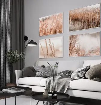 

Wall Art Scenery Canvas Painting Wheat Reed Leaves Plant Nordic Posters And Prints Landscape Wall Pictures For Living Room Decor
