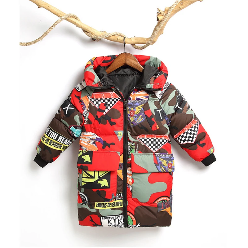 

2019 Children Winter Down Cotton Jacket Baby Girl Parka Kids Warm Outerwear Hooded Coat Snowsuit Overcoat Winter Overall For Boy