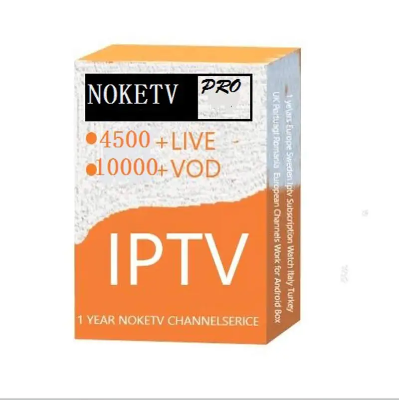 NOKE tv PRO IP tv код активации для tv Box 4500+ Live/10000+ VOD французский, английский, арабский, итальянский, немецкий, голландский код активации