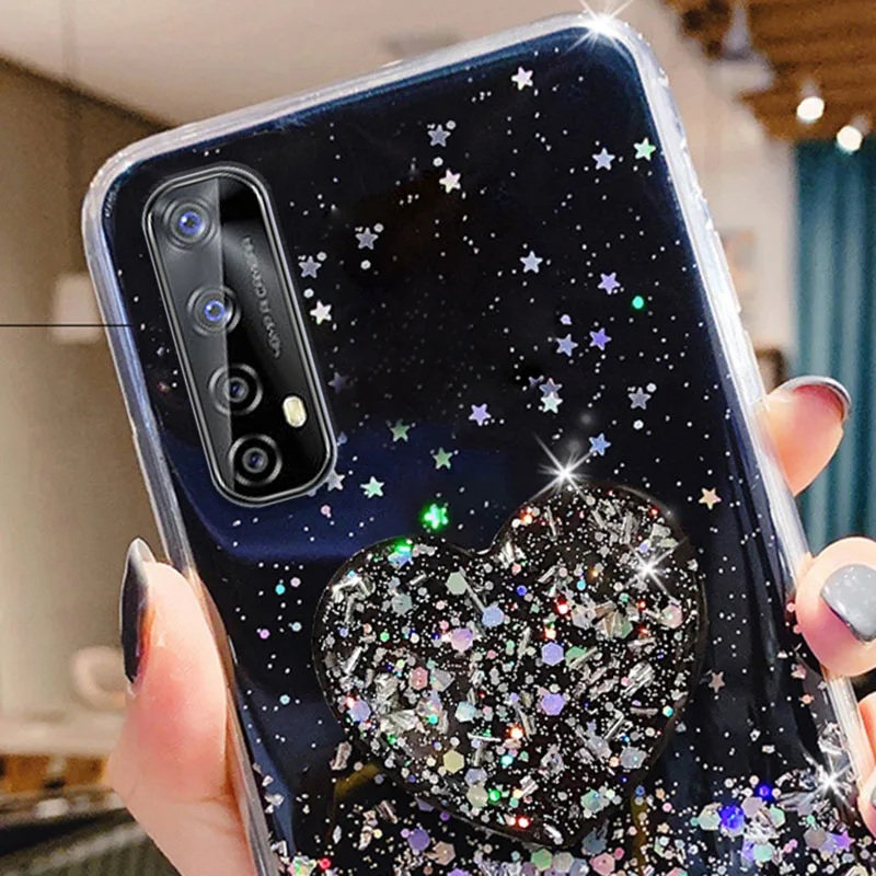 Realme 7 Pro Case Luxury Bling Glitter Case Cover For OPPO Reno 4 3 Pro Case Realme7 X7 5 3 Pro 6 C17 C15 C12 C11 7i Back Covers