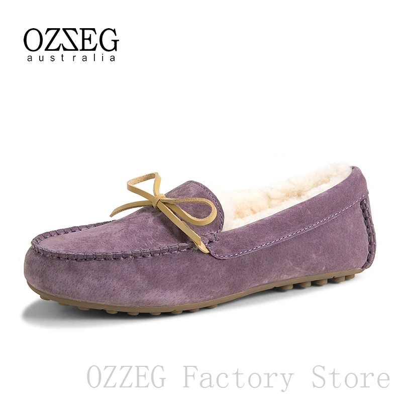OZZEG роскошные брендовые дизайнерские женские зимние туфли из натуральной кожи на