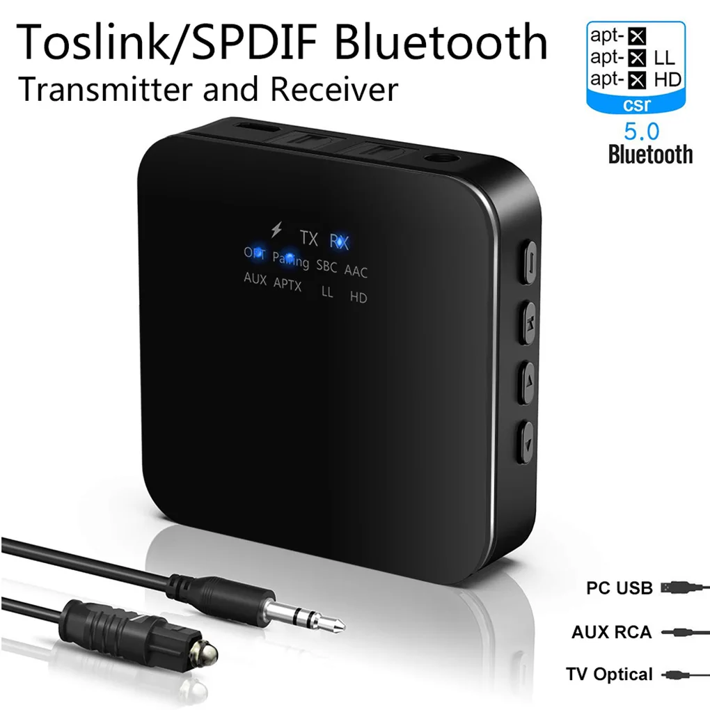 Bluetooth 5,0 передатчик приемник Динамик ТВ MP3 CSR8675 3,5 мм AUX оптический порт HD Музыка Аудио адаптер