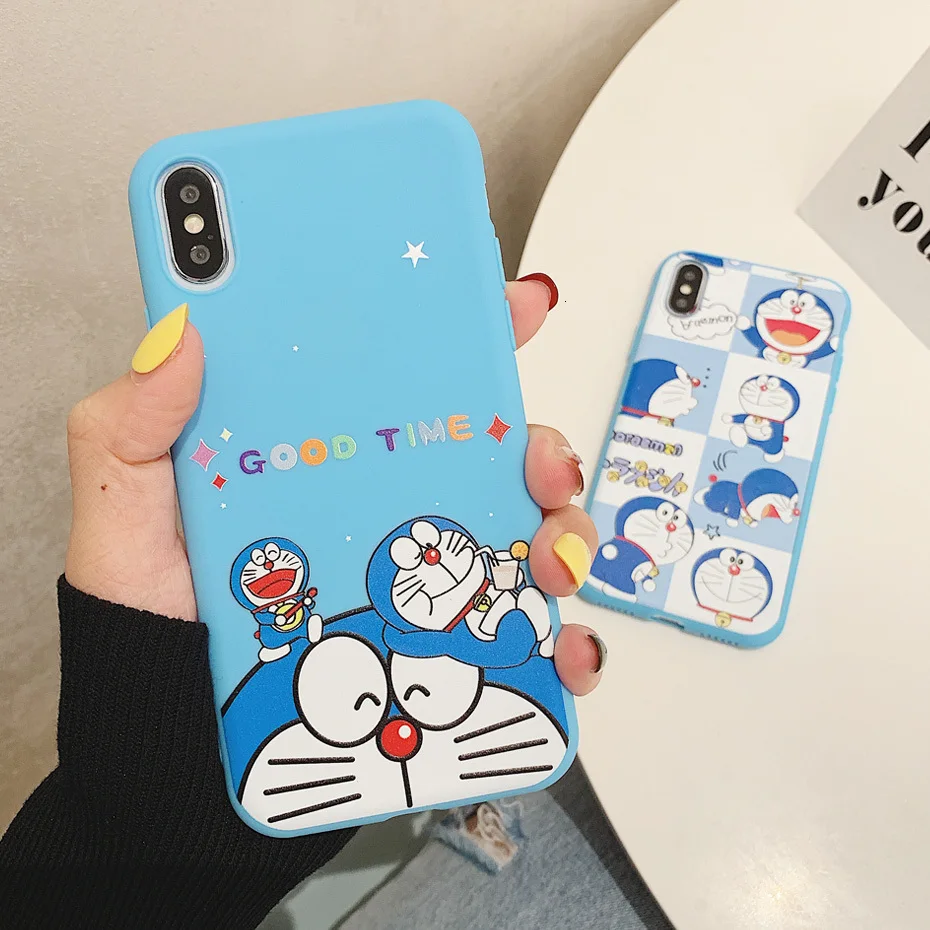 Милый чехол Doraemon для iPhone 11 Pro Max XR XS Max X мультяшный силиконовый чехол для телефона iPhone 8 7 6S 6 Plus 5 5S SE TPU чехол