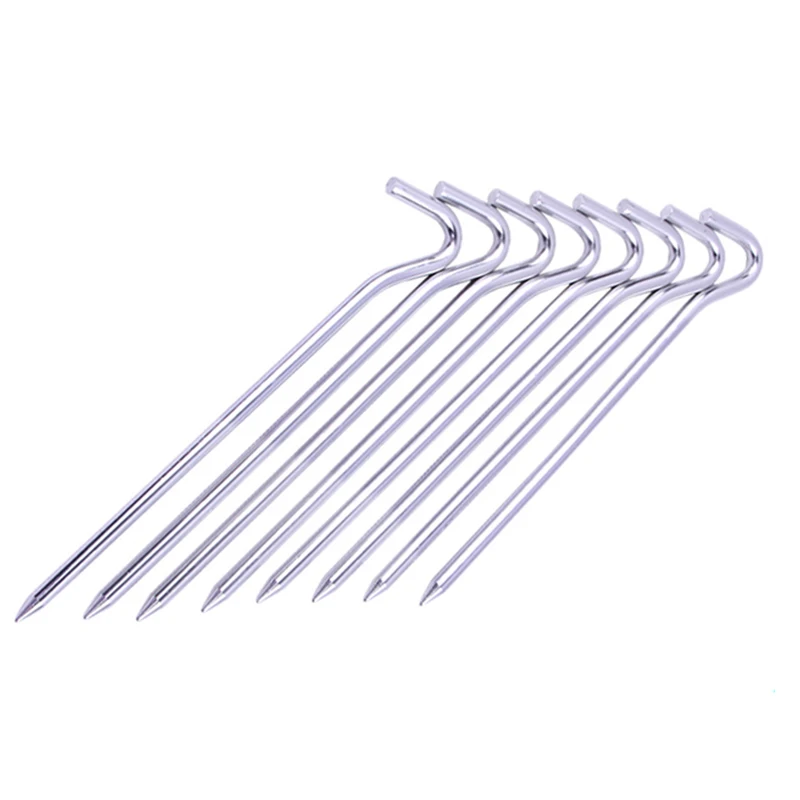 

12Pcs Aluminum Alloy Tent Pegs 18cm Durable Tent Nail Outdoor Camping Picnic Hiking Fishing Canopy Silver Tent Pegs Accessories