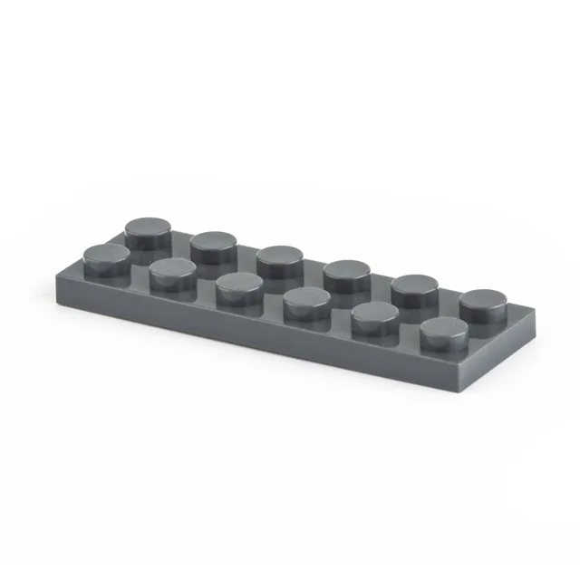 20pcs Bulk Small Particle 3795 MOC Building Block 2x6 Plate Low Brick Flat Accessories Building Block Castle Toys Coffee