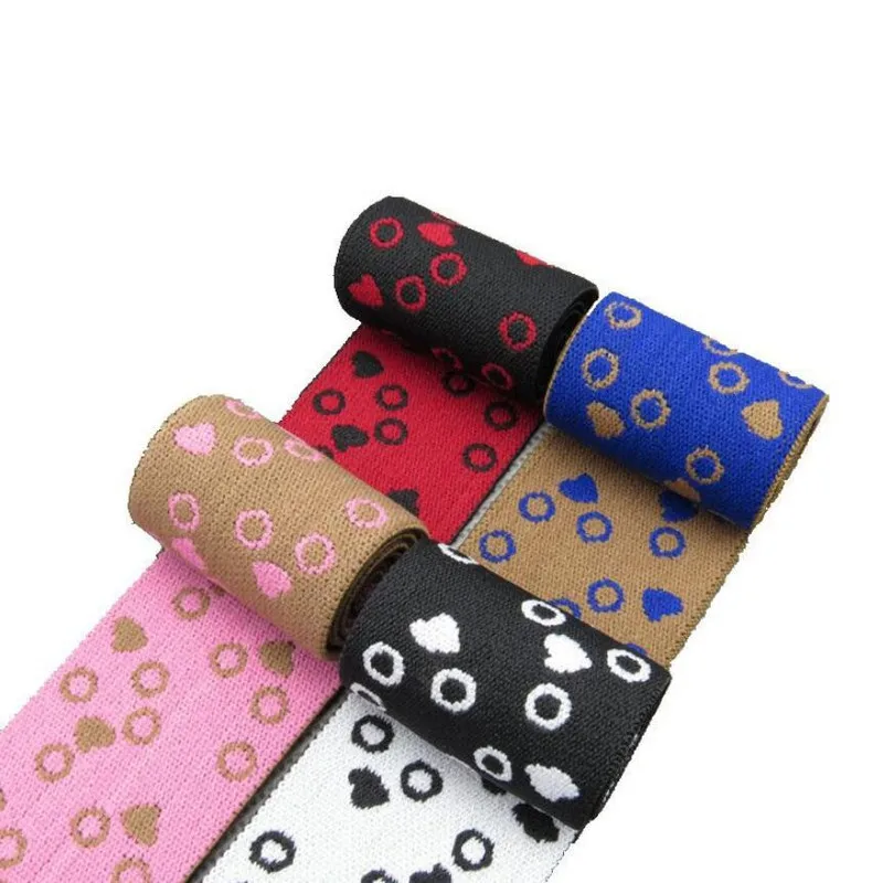 2 м круглая жаккардовая эластичная лента в форме сердца двусторонняя широкая