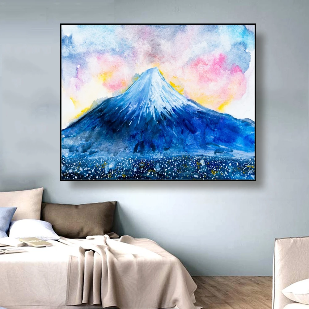 Canvas Art Oil Painting Fuji Mountain Art Poster Picture Wall Decor Modern Home Decoration Gift For Living room Office Bedroom Canvas Art Oil Painting Fuji Mountain Art Poster Picture Wall Decor Modern Home Decoration Gift For Living room Office Bedroom