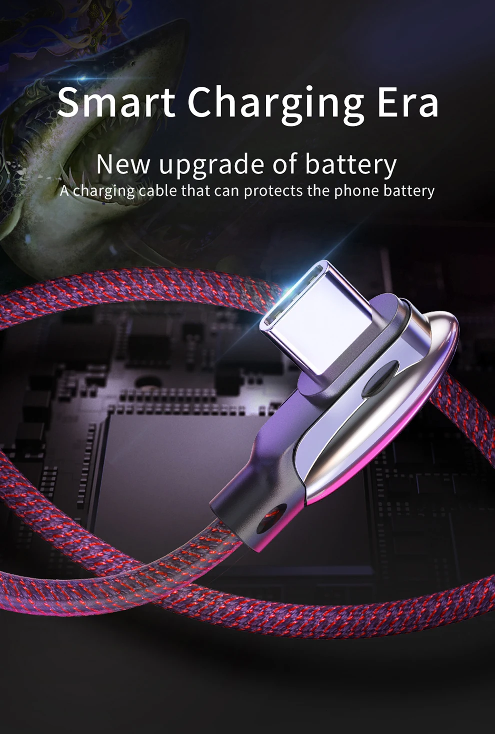 Vogek usb type C 90 градусов USB C кабель 3A USB C кабель передачи данных для быстрой зарядки для Xiaomi samsung Galaxy S10 S9 Plus