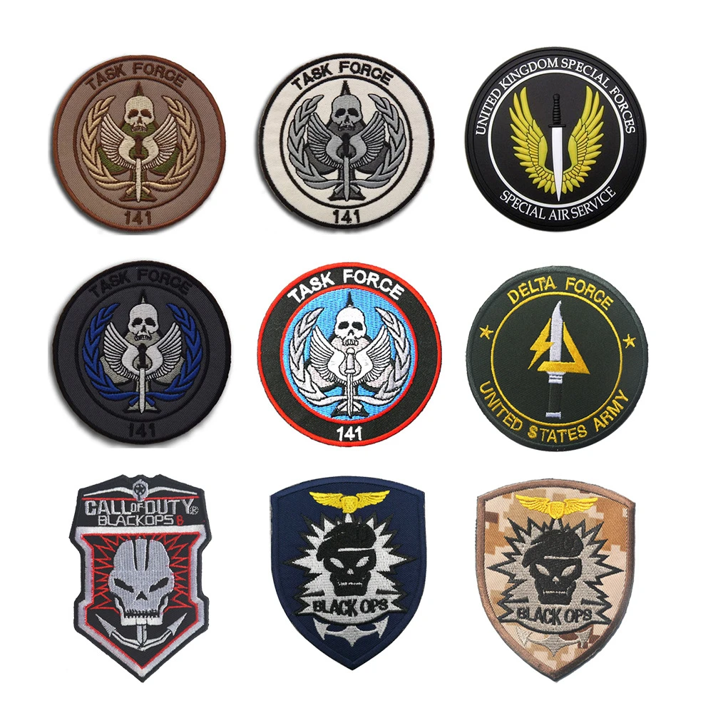 Call of duty Black Ops Military Tactical Morale 3D PVC Patch Badges Call of duty Black Ops Military Tactical Morale 3D PVC Patch Badges