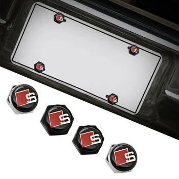 

Car License Plate Screws For Audi SLine S Line A3 A4 A5 A6 A8 S3 S4 S5 S6 Q3 Q5 Q7 License Plate Bolts Chrome Screws Nuts