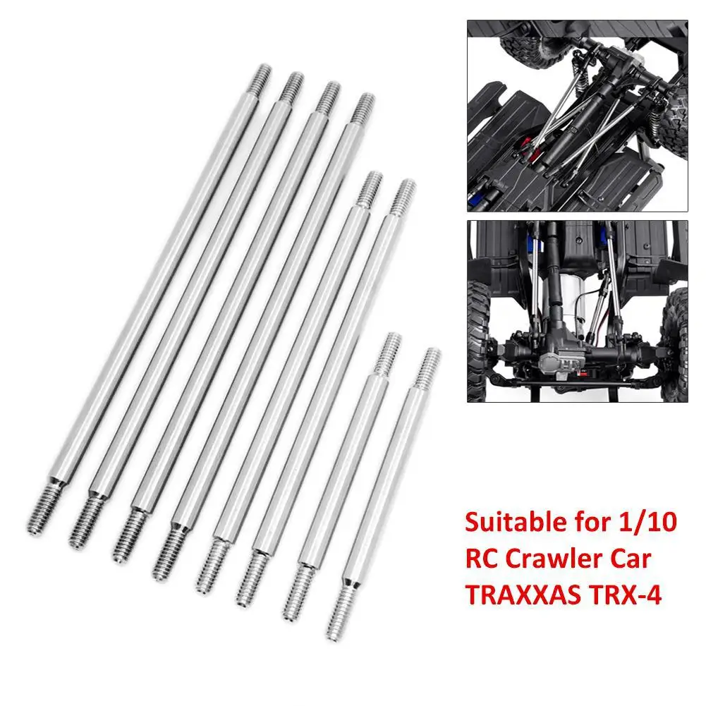 HobbyLane 8PCS Pull Rod Set TRX4 Complete Stainless Steel Links for Traxxas TRX-4 324mm Wheelbase | Игрушки и хобби